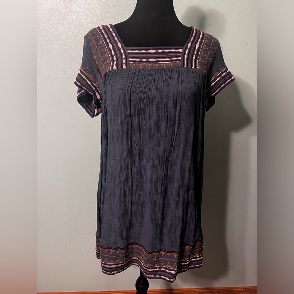 Bohemian Dusted Blue Dress. Knox Rose, Medium